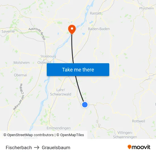 Fischerbach to Grauelsbaum map