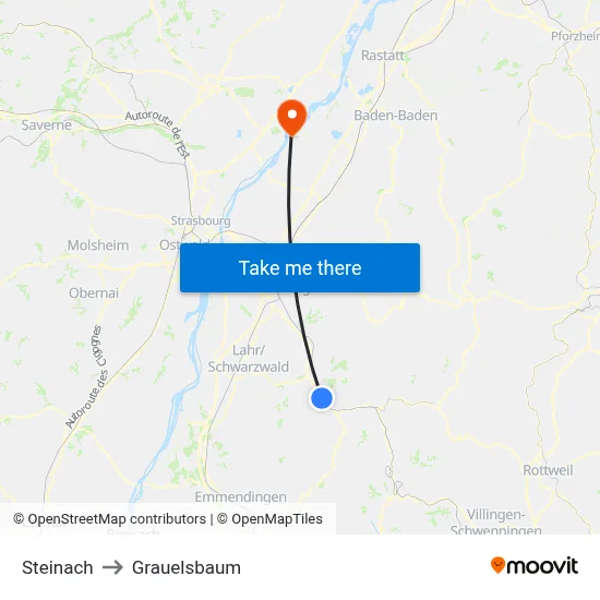 Steinach to Grauelsbaum map