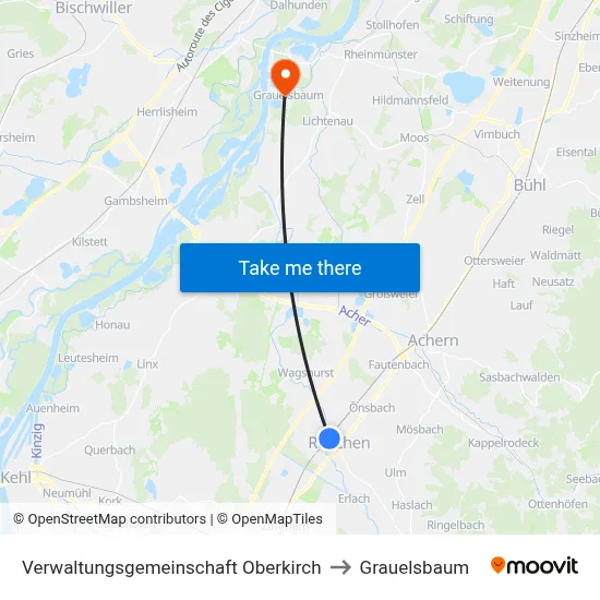 Verwaltungsgemeinschaft Oberkirch to Grauelsbaum map