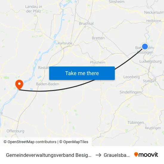 Gemeindeverwaltungsverband Besigheim to Grauelsbaum map