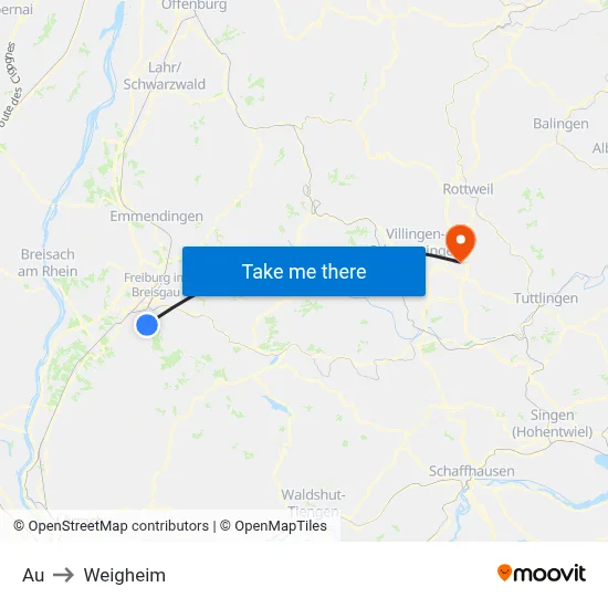 Au to Weigheim map