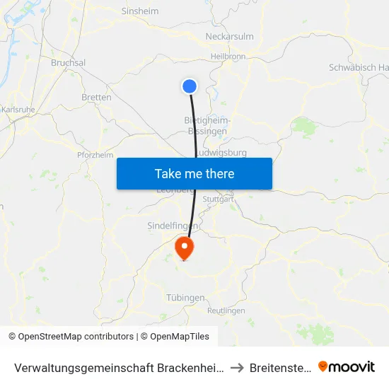 Verwaltungsgemeinschaft Brackenheim to Breitenstein map