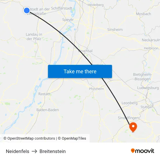 Neidenfels to Breitenstein map