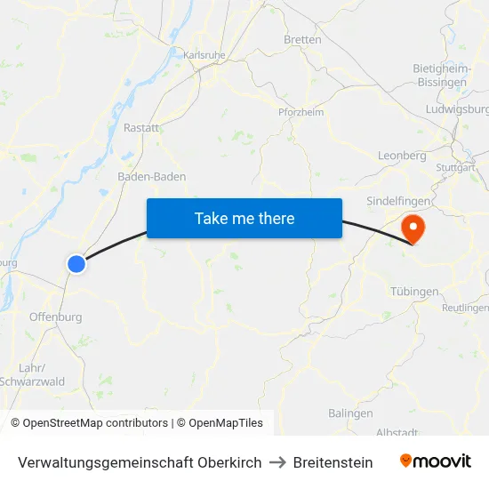 Verwaltungsgemeinschaft Oberkirch to Breitenstein map