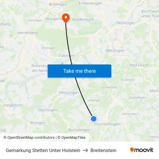 Gemarkung Stetten Unter Holstein to Breitenstein map