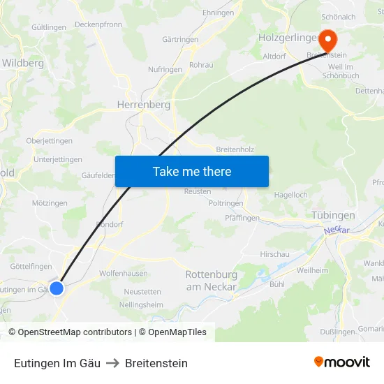 Eutingen Im Gäu to Breitenstein map