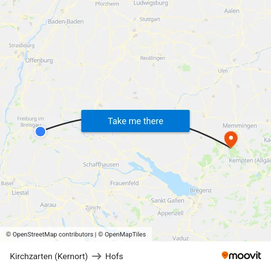 Kirchzarten (Kernort) to Hofs map