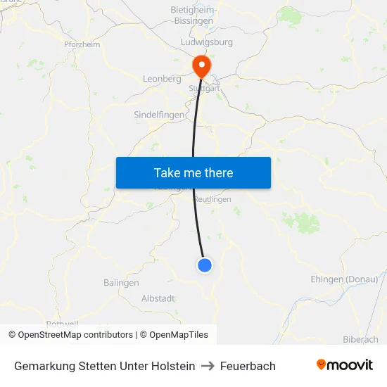 Gemarkung Stetten Unter Holstein to Feuerbach map