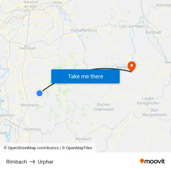Rimbach to Urphar map