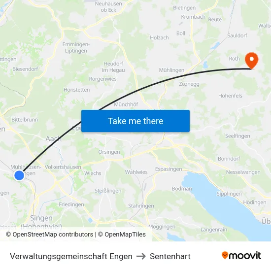 Verwaltungsgemeinschaft Engen to Sentenhart map