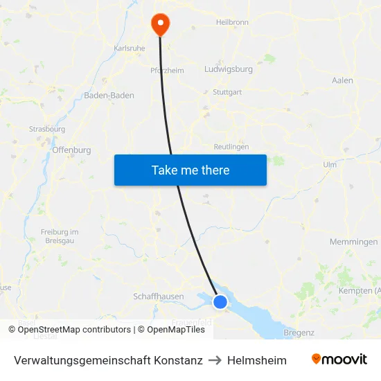 Verwaltungsgemeinschaft Konstanz to Helmsheim map