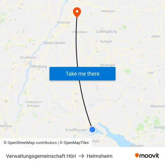 Verwaltungsgemeinschaft Höri to Helmsheim map