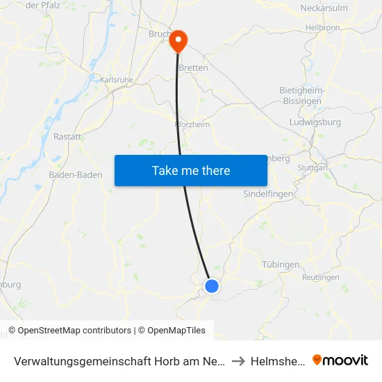 Verwaltungsgemeinschaft Horb am Neckar to Helmsheim map