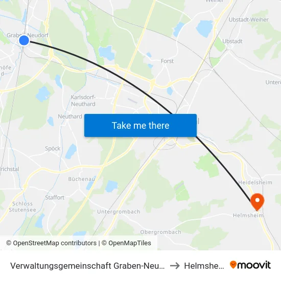 Verwaltungsgemeinschaft Graben-Neudorf to Helmsheim map