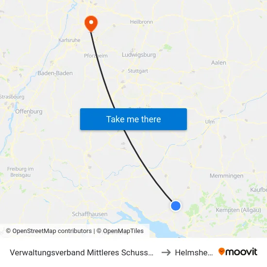 Verwaltungsverband Mittleres Schussental to Helmsheim map