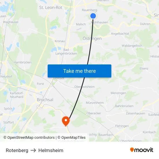 Rotenberg to Helmsheim map
