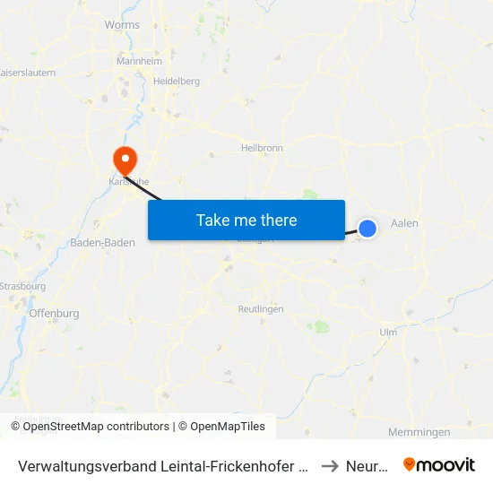 Verwaltungsverband Leintal-Frickenhofer Höhe to Neureut map