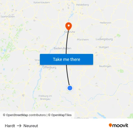 Hardt to Neureut map