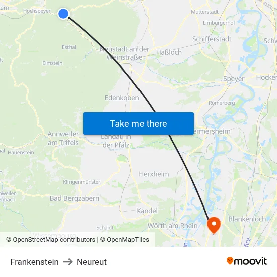 Frankenstein to Neureut map