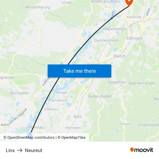 Linx to Neureut map