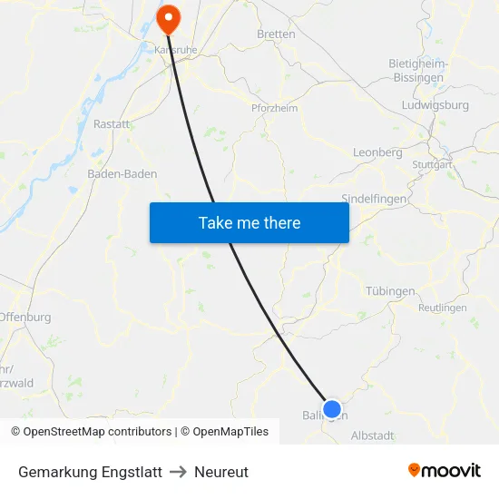 Gemarkung Engstlatt to Neureut map