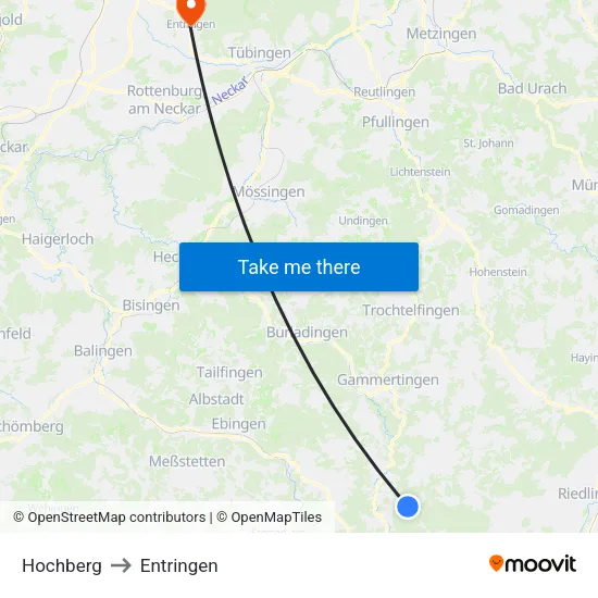 Hochberg to Entringen map