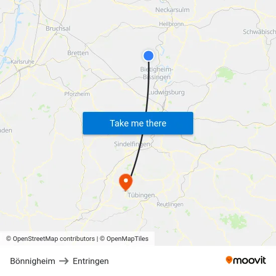 Bönnigheim to Entringen map