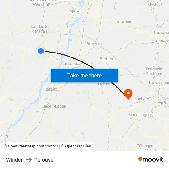 Winden to Perouse map