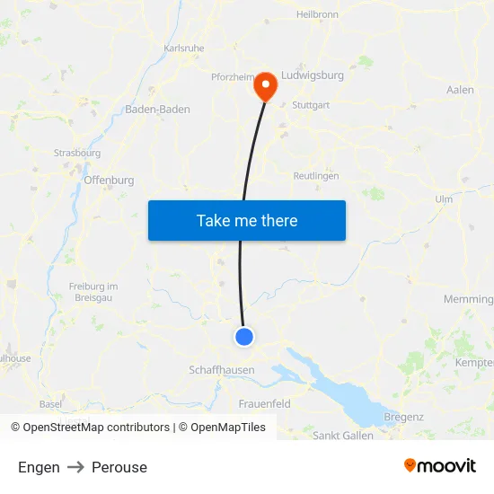 Engen to Perouse map