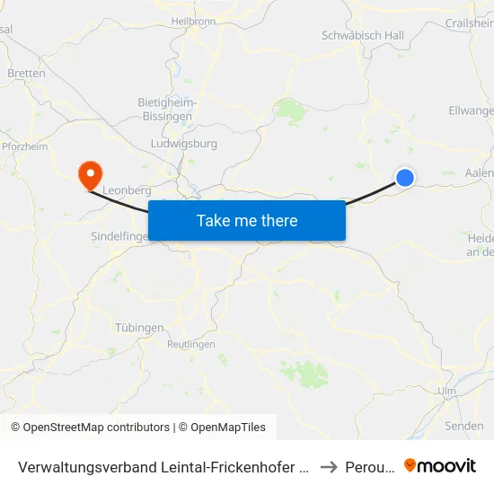 Verwaltungsverband Leintal-Frickenhofer Höhe to Perouse map