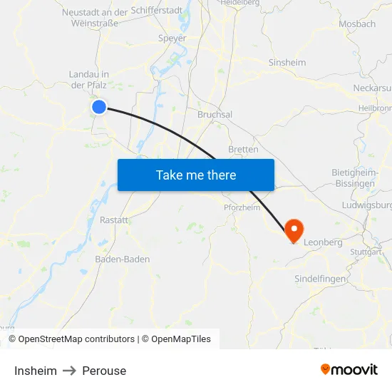 Insheim to Perouse map