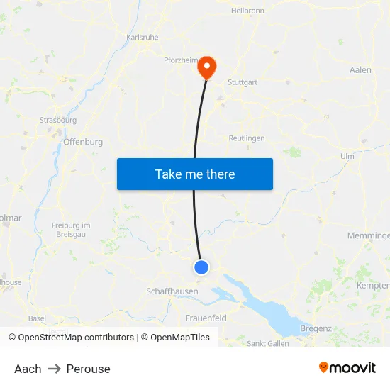 Aach to Perouse map