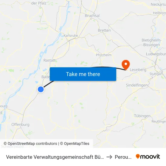 Vereinbarte Verwaltungsgemeinschaft Bühl to Perouse map