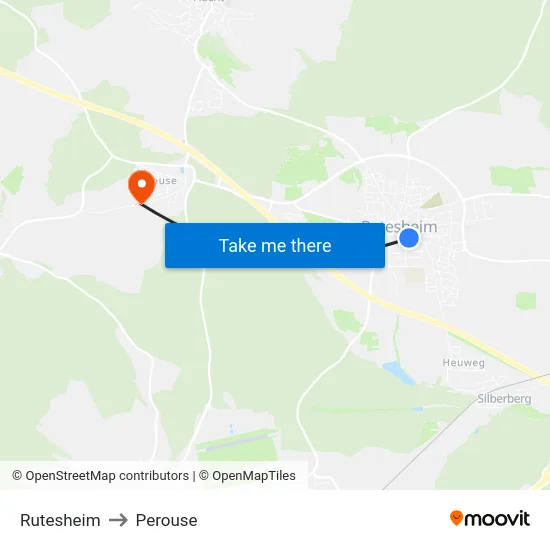 Rutesheim to Perouse map