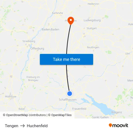 Tengen to Huchenfeld map