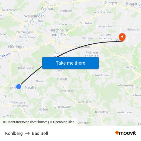 Kohlberg to Bad Boll map