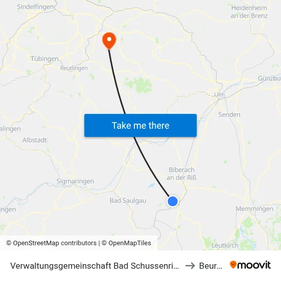 Verwaltungsgemeinschaft Bad Schussenried to Beuren map