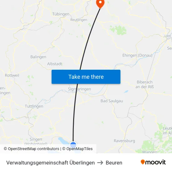 Verwaltungsgemeinschaft Überlingen to Beuren map