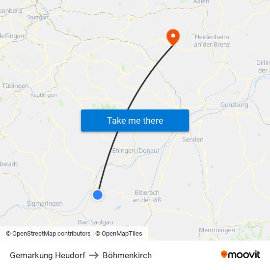 Gemarkung Heudorf to Böhmenkirch map