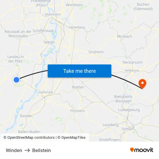 Winden to Beilstein map