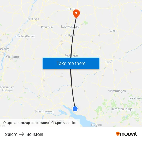 Salem to Beilstein map