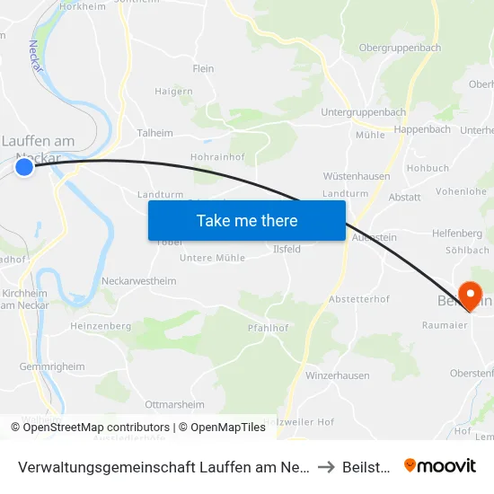Verwaltungsgemeinschaft Lauffen am Neckar to Beilstein map
