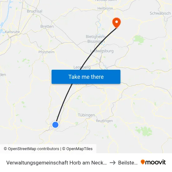 Verwaltungsgemeinschaft Horb am Neckar to Beilstein map