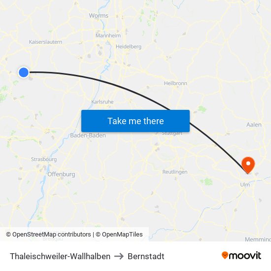 Thaleischweiler-Wallhalben to Bernstadt map