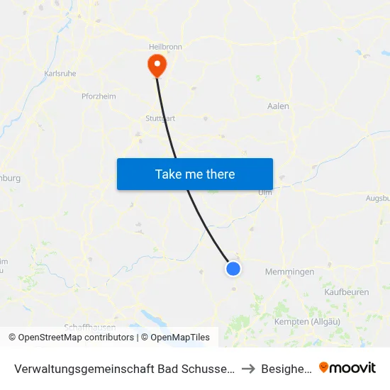 Verwaltungsgemeinschaft Bad Schussenried to Besigheim map