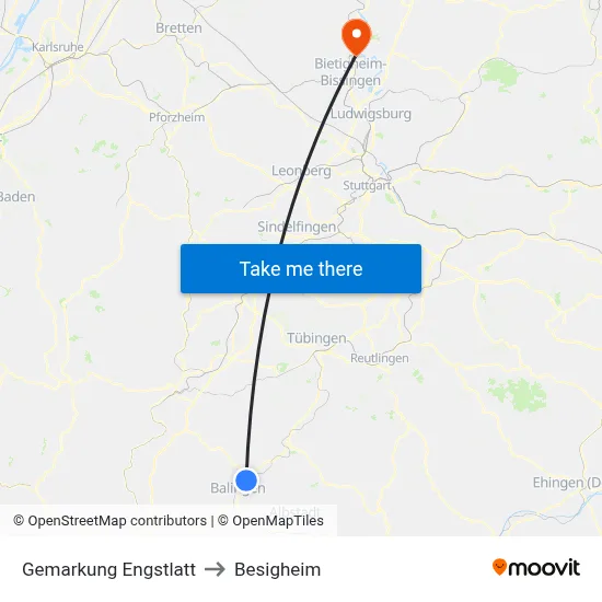 Gemarkung Engstlatt to Besigheim map