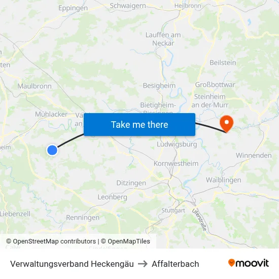 Verwaltungsverband Heckengäu to Affalterbach map