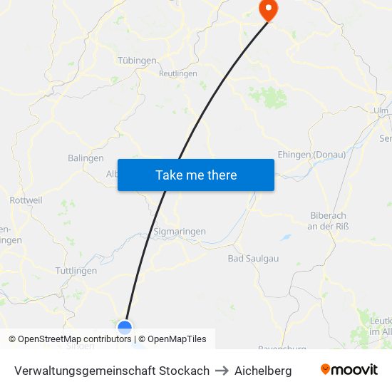 Verwaltungsgemeinschaft Stockach to Aichelberg map