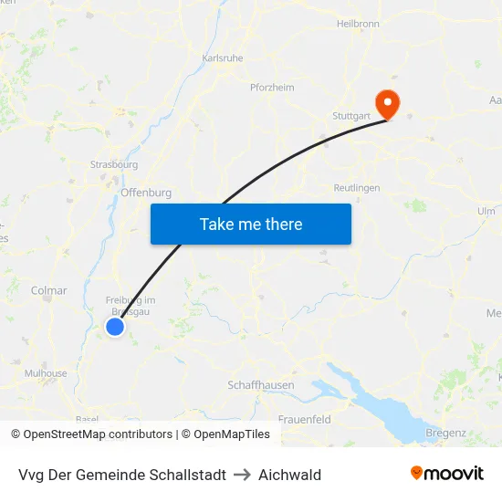 Vvg Der Gemeinde Schallstadt to Aichwald map