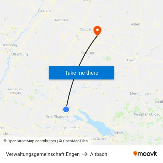 Verwaltungsgemeinschaft Engen to Altbach map